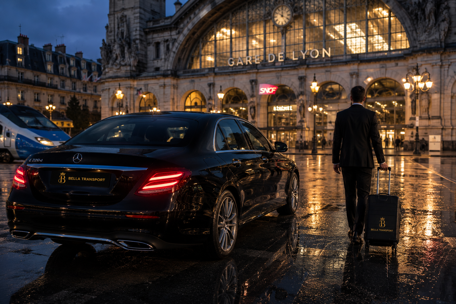 Transfert gare Paris avec chauffeur privé Bella Transport - Chauffeur privé à Paris et Île-de-France